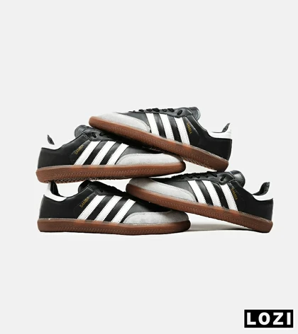 کفش کتانی مردانه و زنانه مشکی طوسی قهوه ای ADIDAS Samba مدل 4759