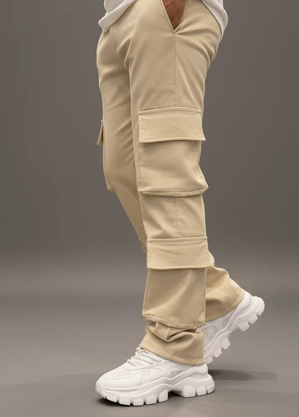 شلوار بنگال کارگو مردانه مدل HAMED-کرم