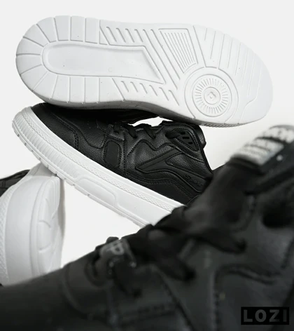 کفش کتانی مردانه مشکی سفید FASHION مدل 6726