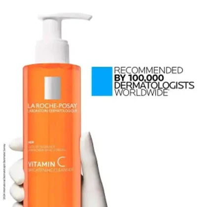 ژل شستشوی صورت روشن‌کننده و ضدلک لاروش پوزای حاوی ویتامین C و نیاسینامید مدل La Roche-Posay Vitamin C Brightening Cleanser