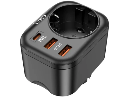 سوکت برق و 2 یو اس بی و 1 تایپ سی هوکو Hoco Multifunctional socket NS3 EU / GER
