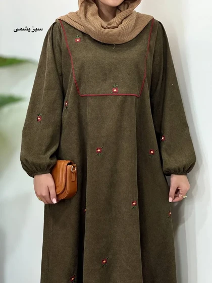 پیراهن مانتویی گلدوزی مهیاس 1