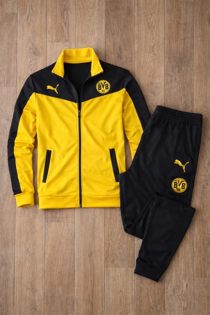 ست راحتی مردانه سویشرت شلوار دورتموند مدل BVB09