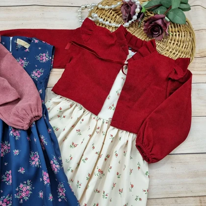 کت سارافون دخترانه مدل گل‌گلی