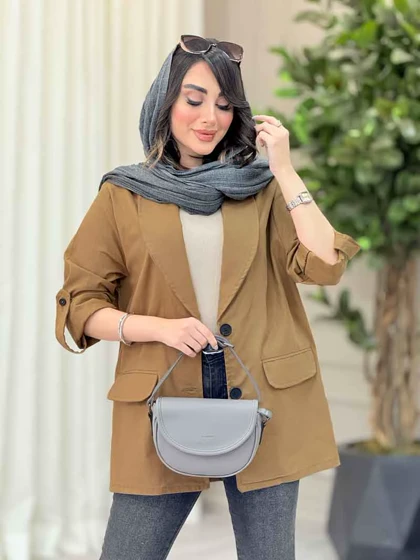 مانتو آستین پاگن جیب نما سادنا