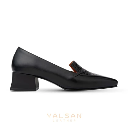 کفش پاشنه‌دار زنانه چرم یلسان مدل ابیگل کد 638-GAN