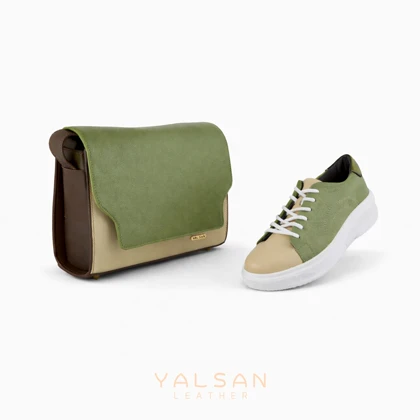 ست کیف و کفش زنانه چرم یلسان مدل نلین کد 958-RASHEL-MC