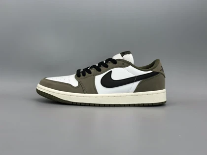 کتانی نایکی جردن1لو اولیو/Nike Air Jordan 1 low