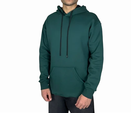 هودی سبز پنبه سه نخ اسپرت