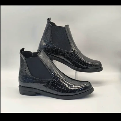 نیم بوت ورنی سنگی 2کش