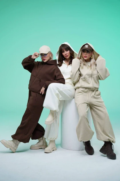 ست سویشرت و شلوار دورس داخل کرکی