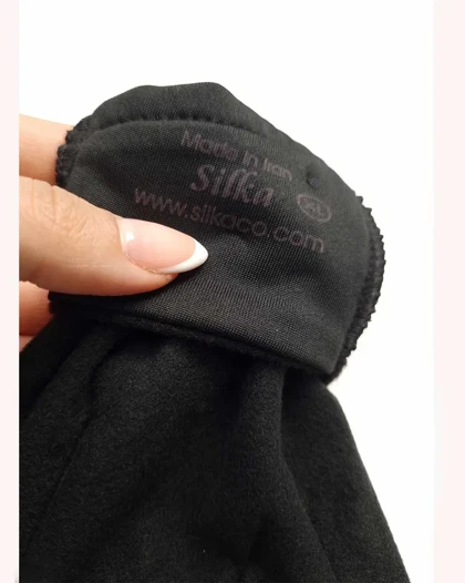 دستکش زنانه پشم نما پاپیون‌دار سیلکا