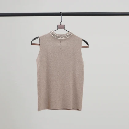 تاپ یقه قلاده مروارید