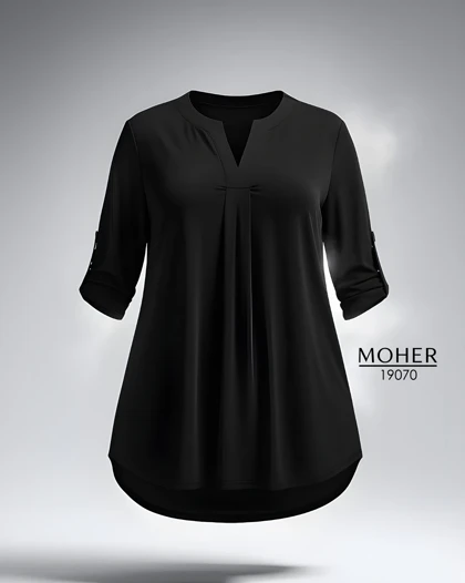 تونیک زنانه سایز بزرگ مشکی