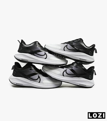 کفش کتانی مردانه سفید بادمجانی NIKE AIR zoomx