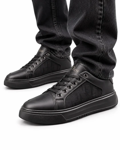 کفش کتانی مردانه مدل ونس طرحدار دیور مشکی Vans Dior