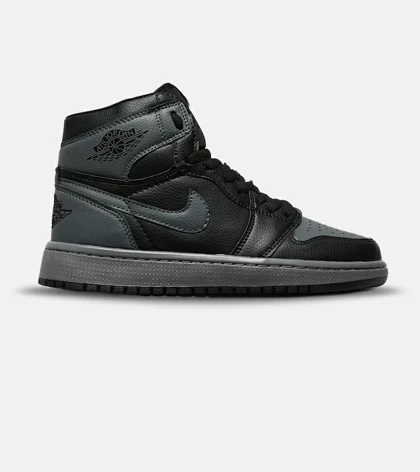 کفش کتانی مردانه و زنانه ساق‌دار مشکی طوسی NIKE jordan 1 مدل 8277