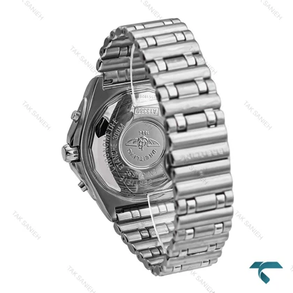 ساعت مردانه برایتلینگ Chronomat نقره ای صفحه آبی Breitling-6696-G