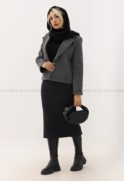 دامن بافت پشت چاک کد1004594