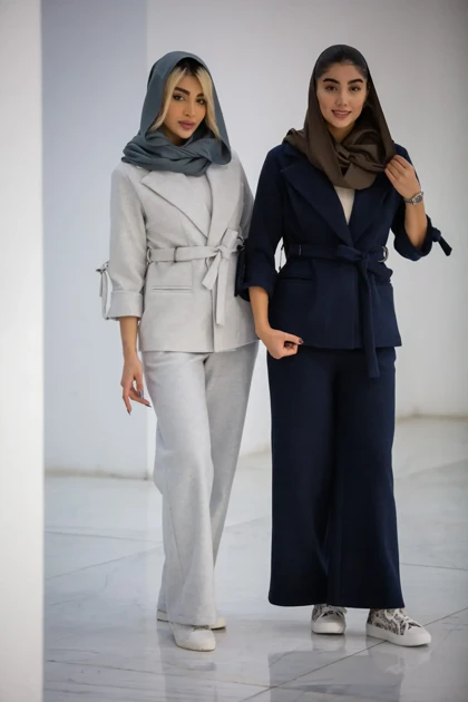 کت زنانه فوتر بغل سگک دار