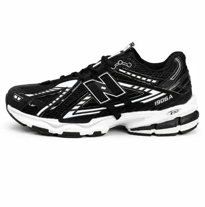 کتانی مردانه و بزرگ پا نیوبالانس مشکی سفید New BALANCE 1906