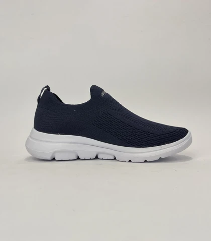 کفش راحتی اسکچرز جورابی بدون بند سرمه ای