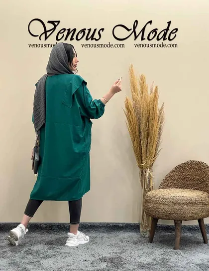 مانتو بلند جلو ژیله