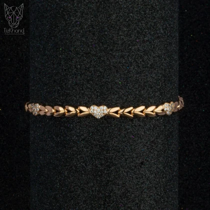 دستبند نگین قلب ژوپینگ