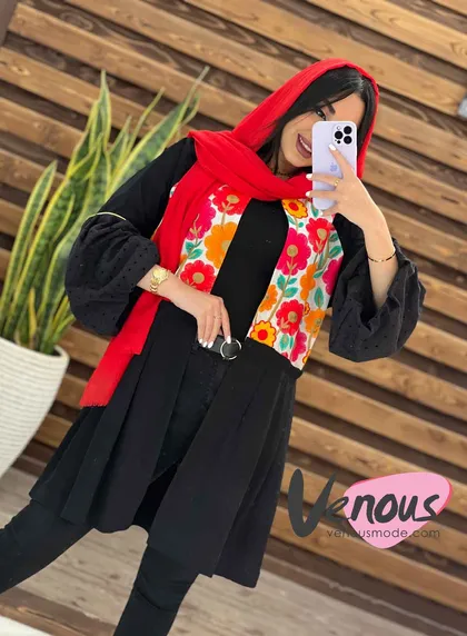 مانتو عروسکی بالا گلدوزی