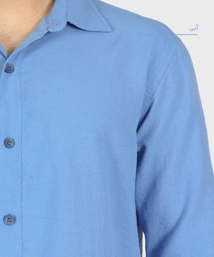 پیراهن لینن مردانه ساده 4409