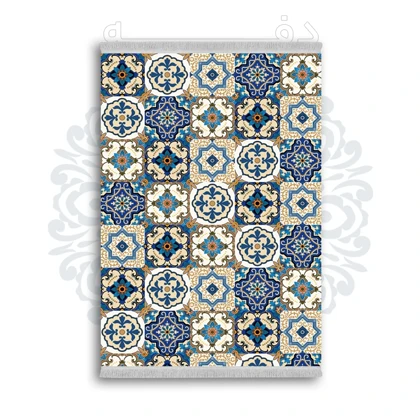 *جدید* فرشینه از جنس پارچه شانل مخمل ترک طرح فانتزی برند دفه کد 286