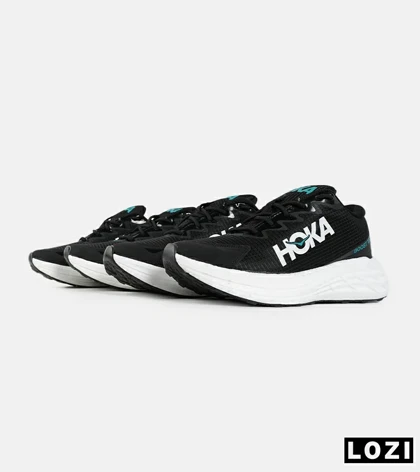 کفش کتانی مشکی سفید آبی HOKA