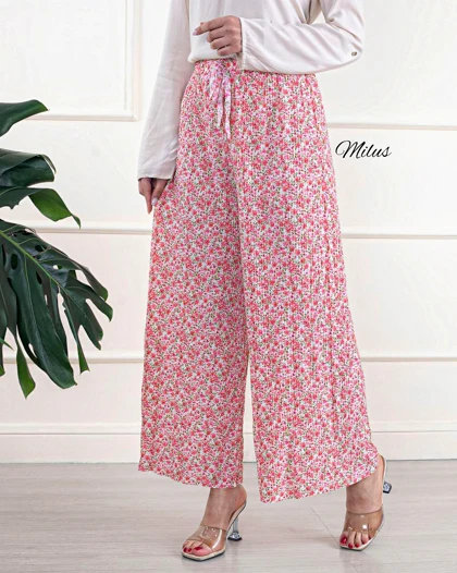 شلوار پلیسه طرحدار لیلای