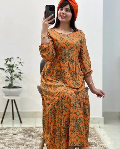 پیراهن فلور خشت 6108