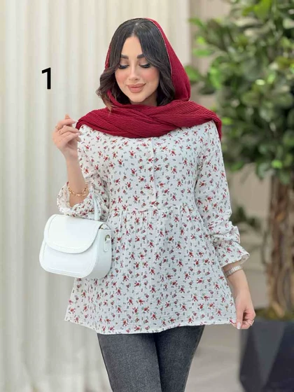 شومیز طرح دار ارغوان