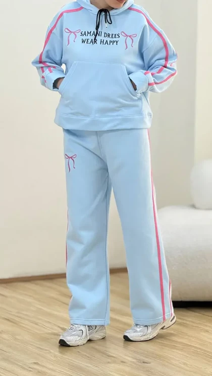 ست هودی وشلوار پاپیون