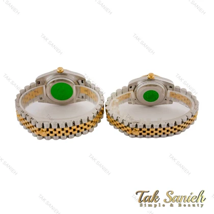 ساعت ست رولکس دورنگ طلایی صفحه سفید صدفی خطی Rolex-5210-S