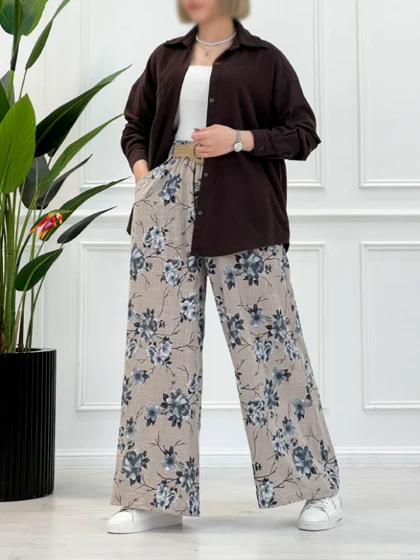 شلوار بگ طرحدار زنانه گلرخ