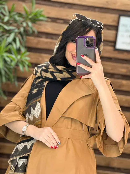 بارانی کمردار آستین شیپوری