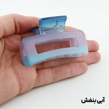 کلیپس دخترانه مدل مستطیل ساده دو رنگ کوچک