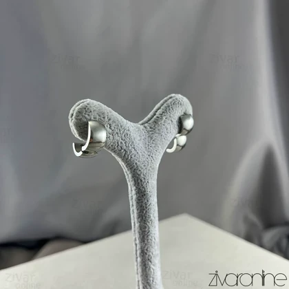 گوشواره زنانه حلقه‌ای نقره ای 20451