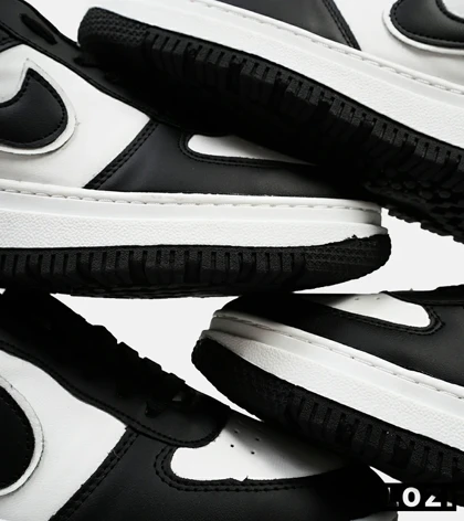 کفش کتانی بزرگ پا مشکی سفید نایک NIKE AIR FORCE مدل 4765