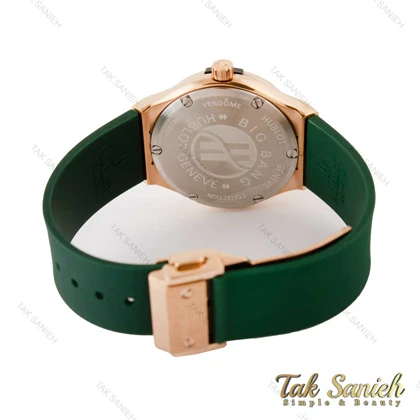 ساعت هابلوت زنانه نگین‌دار سبز رزگلد Hublot-4146-L