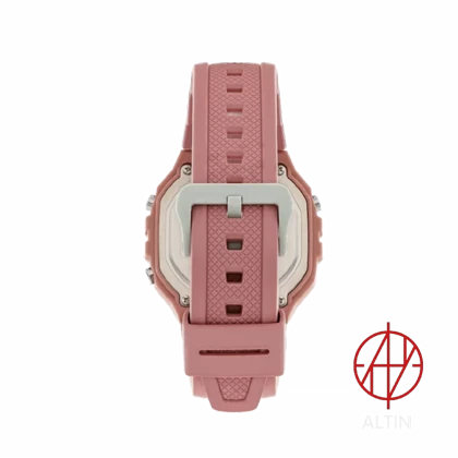 ساعت مچی اسپرت کاسیو مدل W-218HC-4AVDF دیجیتال، طراحی مربعی رترو، رنگ صورتی پاستلی