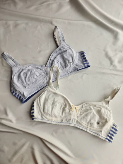 سوتین نخی ابرنازک بدون فنر دخترانه کد: 910111