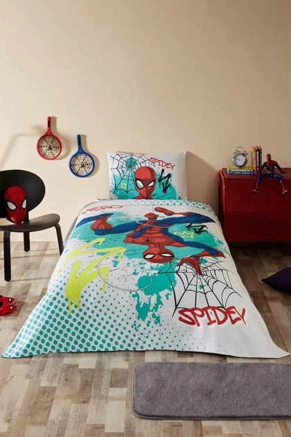 سرویس روتختی پیکه یک نفره Özdilek مدل Spiderman Spidey Hero - سبز