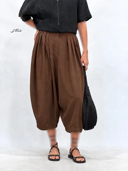 شلوار بالونی کرپ کنزو ترک