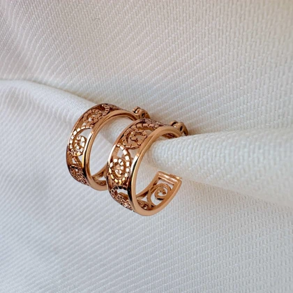 گوشواره حلقه‌ای طرح مینیاتوری ژوپینگ