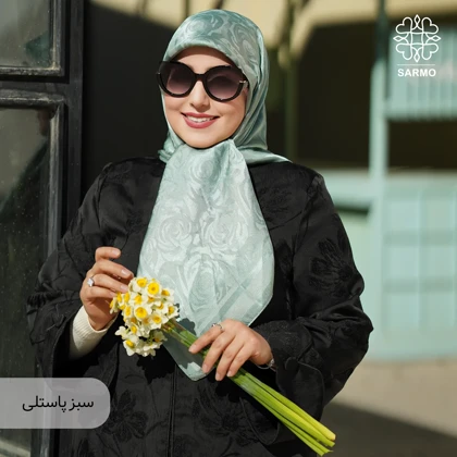 روسری ژاکارد رونا گل رز