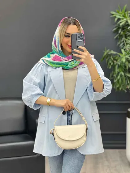 مانتو لینن تک دکمه